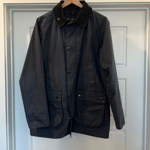 Barbour Japanese SL Bedale Navy Blue Pinstripe Jacket, Size 42 / Large